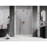 Mexen Lunar-F portes de douche pliantes droites 115 cm, transparentes, cuivre brossé - 836S-115-050-65-00-P