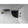 Mexen Flat Duschwanne halbkreisförmig slim 100 x 100 cm, schwarz, Siphon schwarz - 41701010B