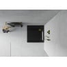 Mexen Flat square shower tray slim 70 x 70 cm, black, siphon gold - 40707070G