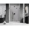 Mexen Lunar-F Falttür für Dusche rechts 110 cm, transparent, gebürstetes Gun Gray - 836S-110-050-66-00-P