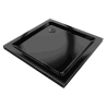 Bac à douche carré slim Mexen Flat 70 x 70 cm, noir, siphon noir - 40707070B