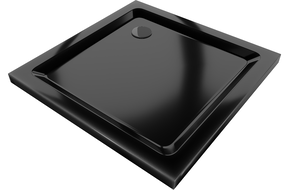 Mexen Flat kvadratni tuš kada slim 70 x 70 cm, crna, sifon crni - 40707070B