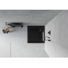 Mexen Flat square shower tray slim 70 x 70 cm, black, black siphon - 40707070B