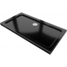 Mexen Flat rechteckige Slim-Duschwanne 140 x 70 cm, schwarz, Siphon chrom - 40707014