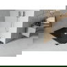 Mexen Flat rechteckige Slim-Duschwanne 140 x 70 cm, schwarz, Siphon chrom - 40707014