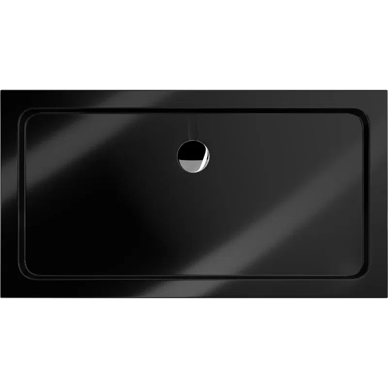 Mexen Flat receveur de douche rectangulaire slim 140 x 70 cm, noir, siphon chromé - 40707014