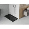 Mexen Flat rectangular slim shower tray 130 x 70 cm, black, chrome siphon - 40707013