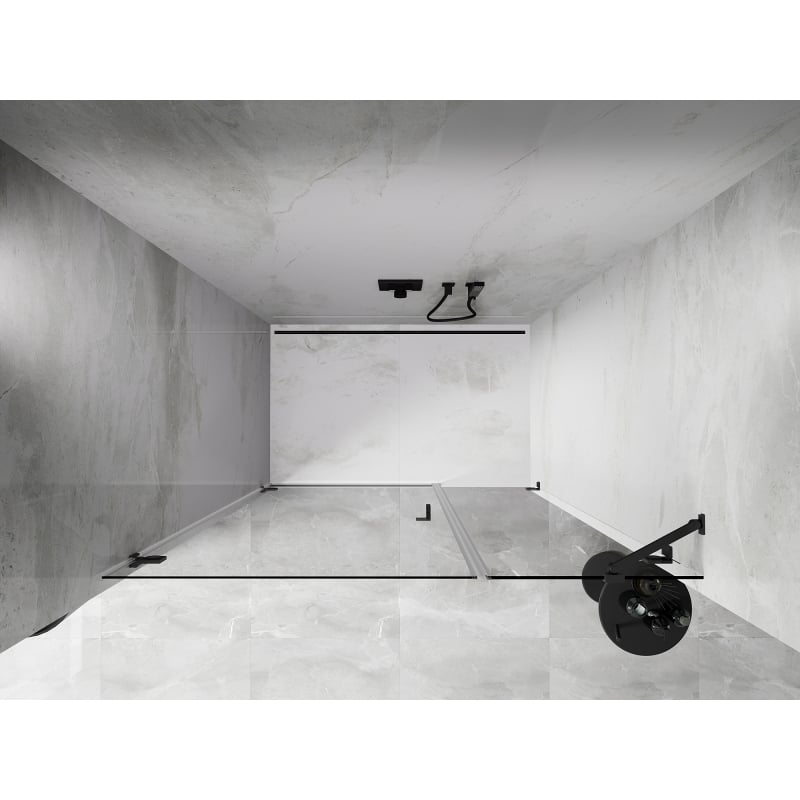 Mexen Lunar-B duššiukse vasak avatav 150 cm, läbipaistev, gun metal - 832S-150-050-95-00-L