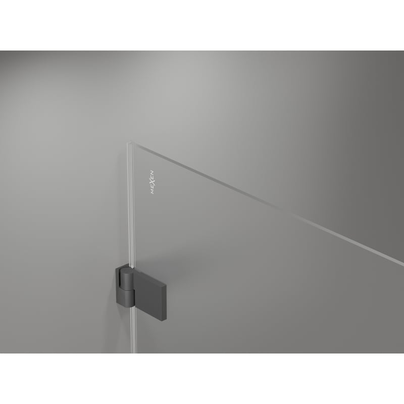 Mexen Lunar-B duššiukse vasak avatav 150 cm, läbipaistev, gun metal - 832S-150-050-95-00-L