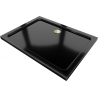 Mexen Flat brodzik prostokątny slim 80 x 70 cm, czarny, syfon złoty - 40707080G