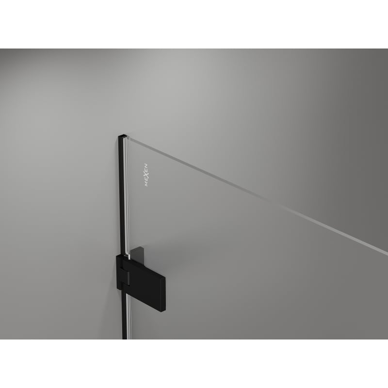 Mexen Lunar-F drzwi prysznicowe składane prawe 115 cm, transparent, czarne - 836S-115-050-70-00-P