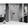 Mexen Lunar-F puertas de ducha plegables derecha 125 cm, transparente, negro - 836S-125-050-70-00-P