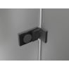 Mexen Lunar-F faltbare Duschabtrennung rechts 125 cm, transparent, Gun Metal - 836S-125-050-95-00-P