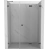 Mexen Lunar-F puertas de ducha plegables derechas 150 cm, transparentes, metal negro - 836S-150-050-95-00-P