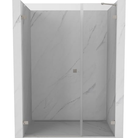 Mexen Lunar-B vasaku poole avatavad duššiuksed 115 cm, läbipaistev, harjatud nikkel - 832S-115-050-97-00-L