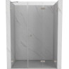 Mexen Lunar-F drzwi prysznicowe składane prawe 110 cm, transparent, nikiel szczotkowany - 836S-110-050-97-00-P
