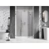 Mexen Lunar-F porte de douche pliantes droites 115 cm, transparentes, nickel brossé - 836S-115-050-97-00-P