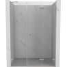 Mexen Lunar-F Duschfaltwand rechts 120 cm, transparent, gebürsteter Nickel - 836S-120-050-97-00-P