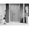 Mexen Lunar-F Duschfaltwand rechts 120 cm, transparent, gebürsteter Nickel - 836S-120-050-97-00-P