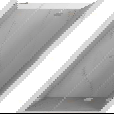 Mexen Lunar-F opvouwbare douchedeur rechts 135 cm, transparant, geborsteld nikkel - 836S-135-050-97-00-P