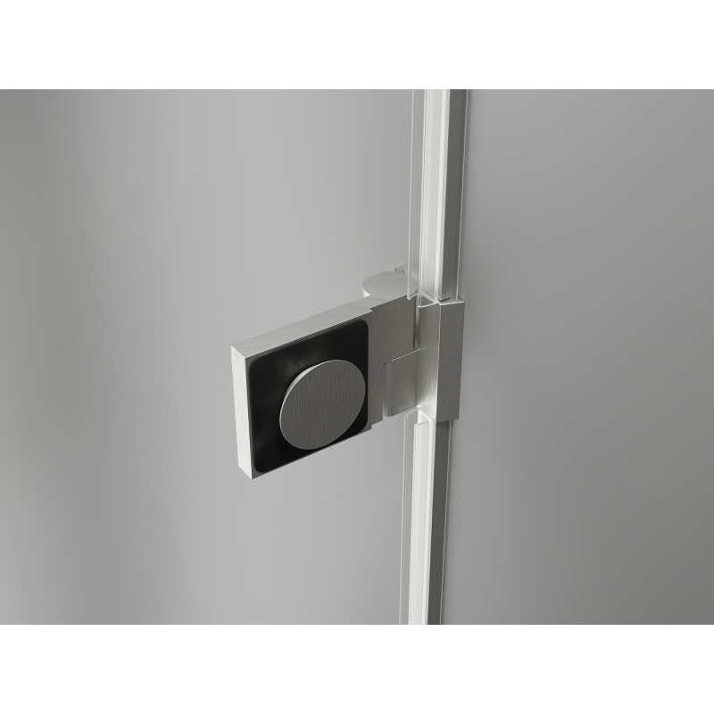 Mexen Lunar-B drzwi prysznicowe uchylne lewe 150 cm, transparent, nikiel szczotkowany - 832S-150-050-97-00-L