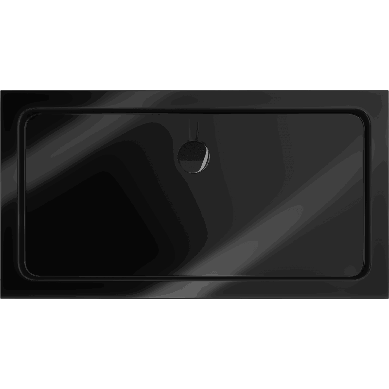 Mexen Flat slim rectangular shower tray 120 x 70 cm, black, black siphon - 40707012B