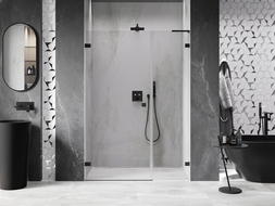 Mexen Lunar-B L porte de douche pivotante gauche 120 cm, transparent, noir - 832SL-120-050-70-00-L