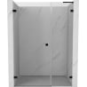 Mexen Lunar-B L drzwi prysznicowe uchylne lewe 125 cm, transparent, czarne - 832SL-125-050-70-00-L