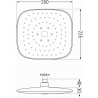 Mexen D-33 regendouche 23x23 cm, chroom - 79733-00
