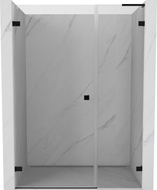 Mexen Lunar-B L lijeva preklopna tuš vrata 140 cm, prozirna, crna - 832SL-140-050-70-00-L