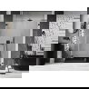 Mexen Lunar-B L Duschabtrennung, klappbar, links 140 cm, transparent, schwarz - 832SL-140-050-70-00-L