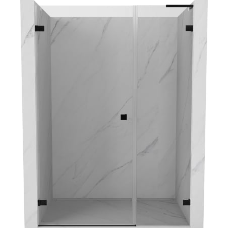 Mexen Lunar-B L drzwi prysznicowe uchylne lewe 150 cm, transparent, czarne - 832SL-150-050-70-00-L