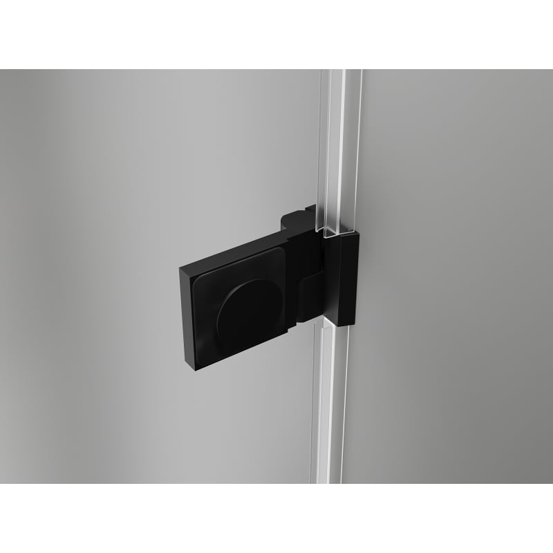 Mexen Lunar-B L puerta de ducha abatibles izquierda 150 cm, transparente, negro - 832SL-150-050-70-00-L