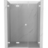 Mexen Lunar-F L volditavad duššuks vasak 120 cm, läbipaistev, valge - 836SL-120-050-20-00-L