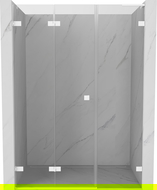 Mexen Lunar-F L porta de duche dobrável esquerda 140 cm, transparente, branco - 836SL-140-050-20-00-L