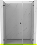 Mexen Lunar-B L Schiebetür Duschwand links 120 cm, transparent, gun metal - 832SL-120-050-95-00-L
