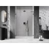 Mexen Lunar-B L left hinged shower door 130 cm, transparent, gun metal - 832SL-130-050-95-00-L