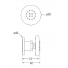 Mexen wall-mounted side nozzle, white - 79361-20