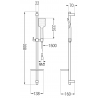 Mexen DQ62 zestaw prysznicowy suwany, grafit - 785624581-66