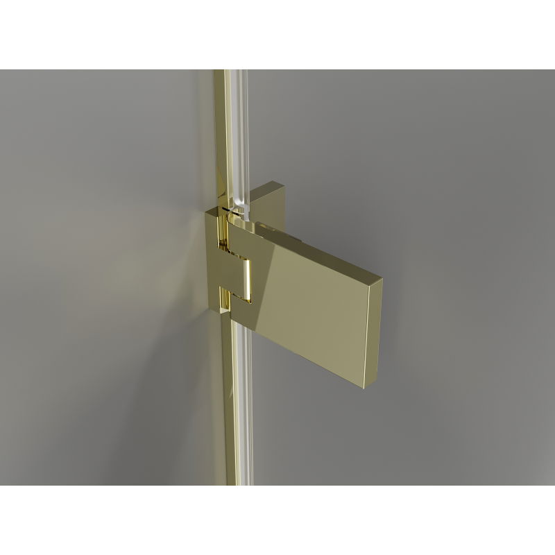 Mexen Lunar-F L salokāmas dušas durvis, kreisās, 120 cm, caurspīdīgas, zelta - 836SL-120-050-50-00-L