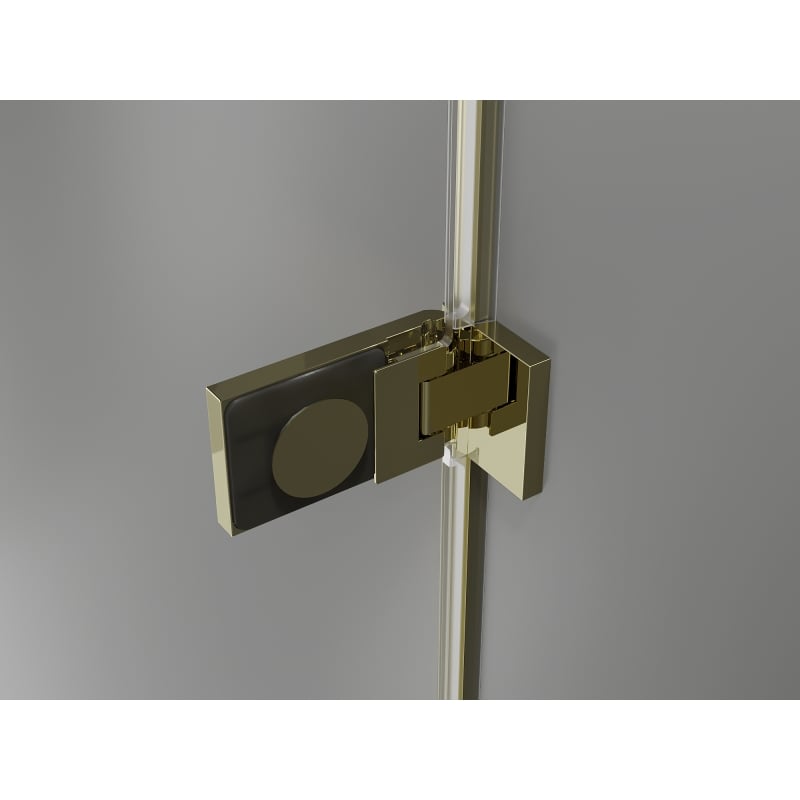Mexen Lunar-F L drzwi prysznicowe składane lewe 130 cm, transparent, złote - 836SL-130-050-50-00-L