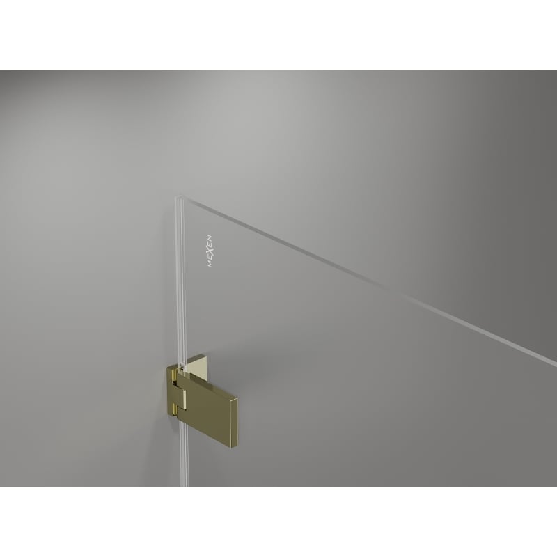 Mexen Lunar-F L puertas de ducha plegables izquierda 130 cm, transparente, dorado - 836SL-130-050-50-00-L