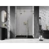 Mexen Lunar-F L folding shower door left 135 cm, transparent, gold - 836SL-135-050-50-00-L