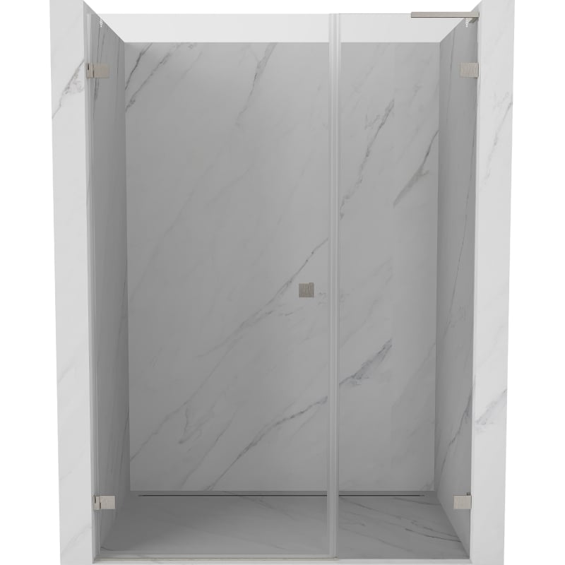 Mexen Lunar-B L drzwi prysznicowe uchylne lewe 120 cm, transparent, nikiel szczotkowany - 832SL-120-050-97-00-L