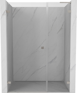 Mexen Lunar-B L Pendeltür Dusch links 130 cm, transparent, gebürsteter Nickel - 832SL-130-050-97-00-L
