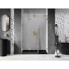 Mexen Lunar-F L folding shower door left 120 cm, transparent, brushed gold - 836SL-120-050-55-00-L