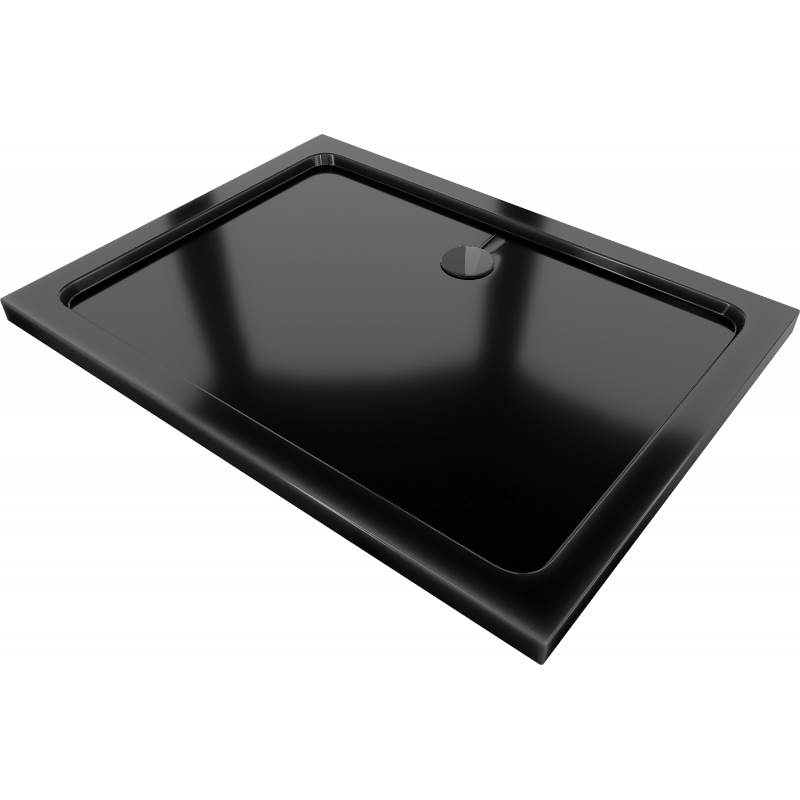 Mexen Flat receveur de douche rectangulaire slim 110 x 90 cm, noir, siphon noir - 40709011B
