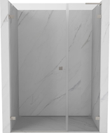 Mexen Lunar-B L lijeva vratna vrata za tuširanje 135 cm, prozirna, brušeni nikal - 832SL-135-050-97-00-L