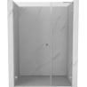 Mexen Lunar-B L left hinged shower door 140 cm, transparent, brushed nickel - 832SL-140-050-97-00-L