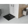Mexen Flat brodzik kwadratowy slim 100 x 100 cm, czarny, syfon chrom - 40701010